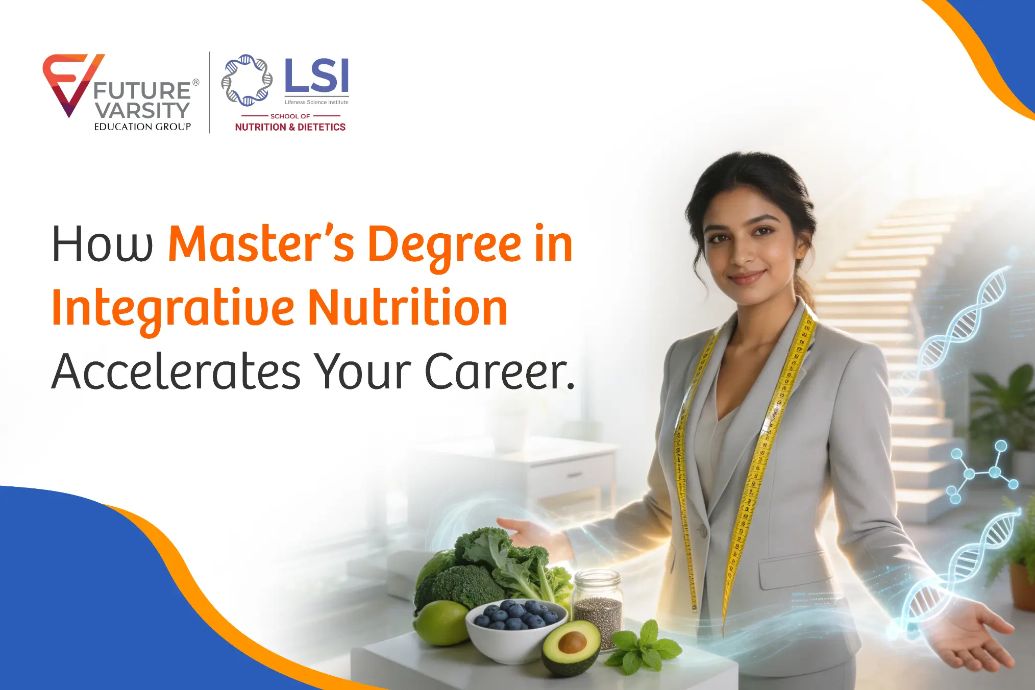 Masters in dietetics and nutrition professional promoting healthy lifestyle and career growth